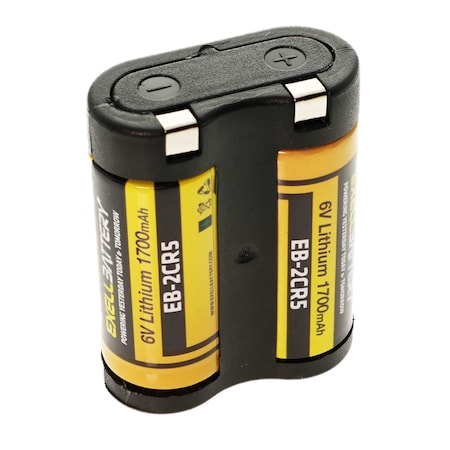 Exell Battery 6V 1700mAh 2CR5 Photo Lithium Battery Replaces 2CR5 DL245 EL2CR5 2CR5M EB-2CR5